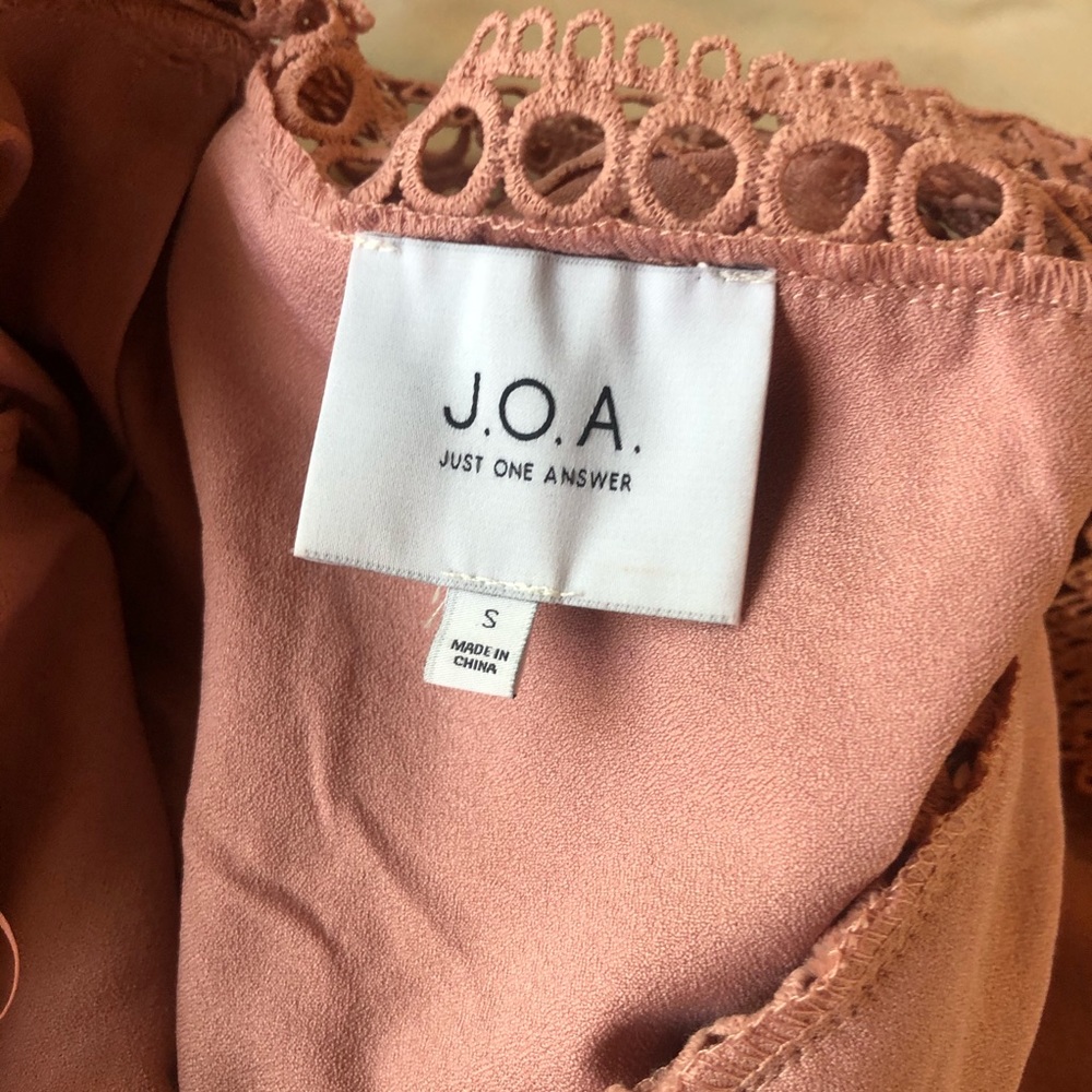 Revolve J.O.A Open Back Pink Lace Mini Dress - Picture 7 of 8
